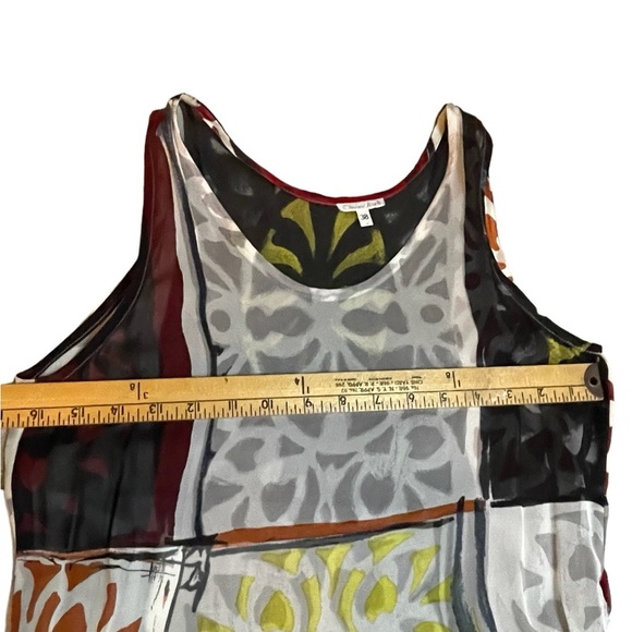 OLIVIER STRELLI Sheer Dress Cover Up Deep Side Slits Vintage VTG Size 38 Medium - Picture 2 of 9